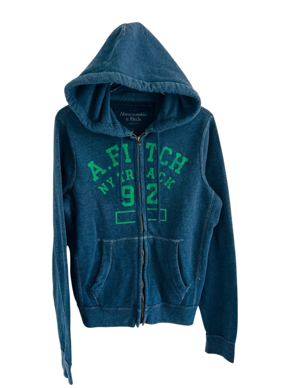 Abercrombie & Fitch  Zip Hoodie with Green Logo